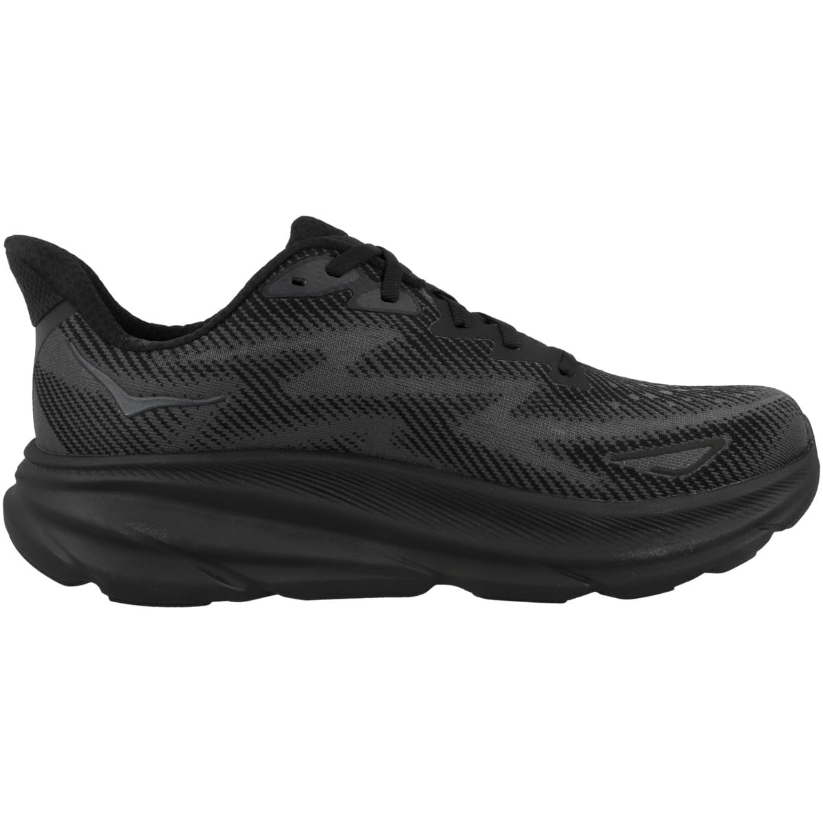 Hoka Men's Clifton 9 Sneaker, Black/Black, 10