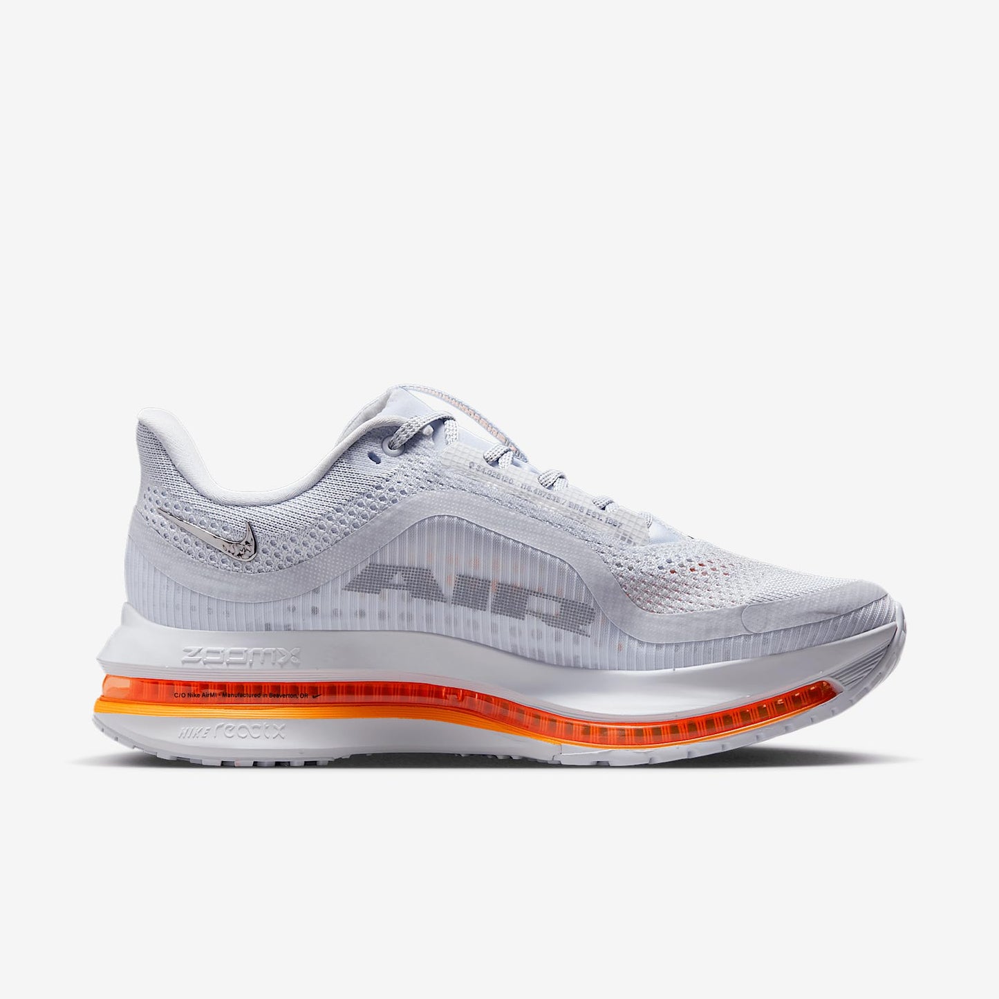 Nike Pegasus Premium Women's Road Running Shoes (HQ2593-001, Football Grey/Total Orange/Summit White/Multi-Color) Size 6
