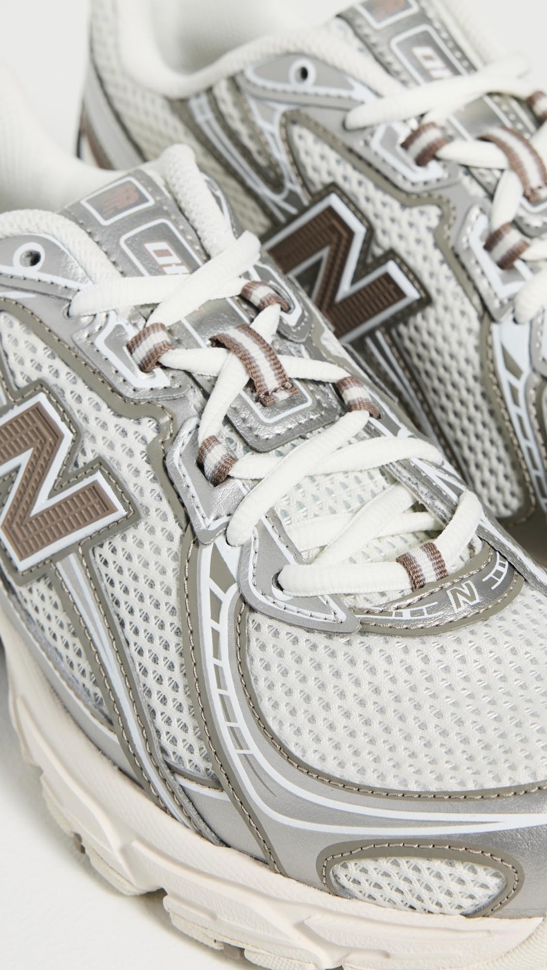 New Balance 740 Sneakers, White/Brown, 9.5 US Women/8 US Men