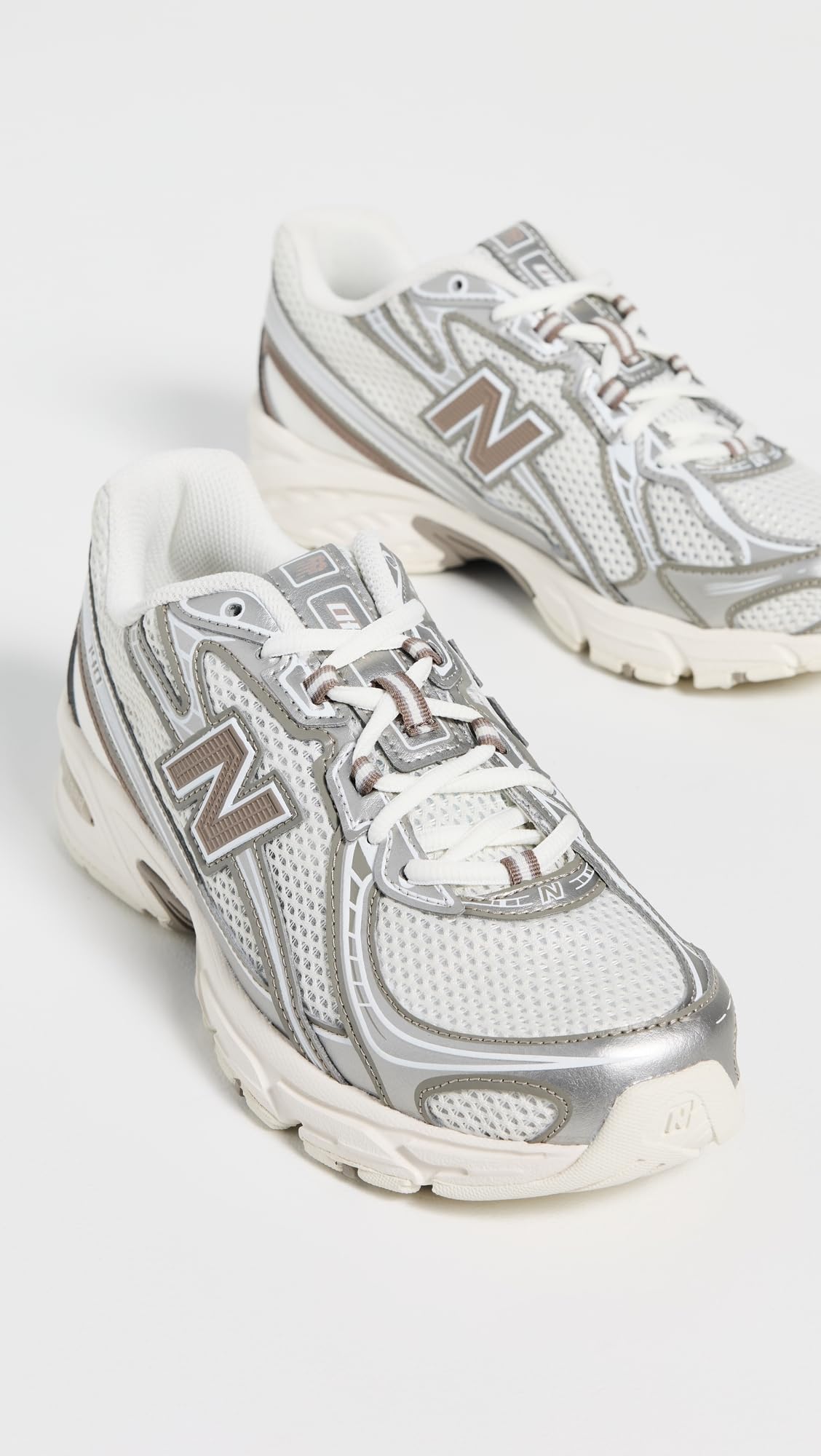 New Balance 740 Sneakers, White/Brown, 9.5 US Women/8 US Men