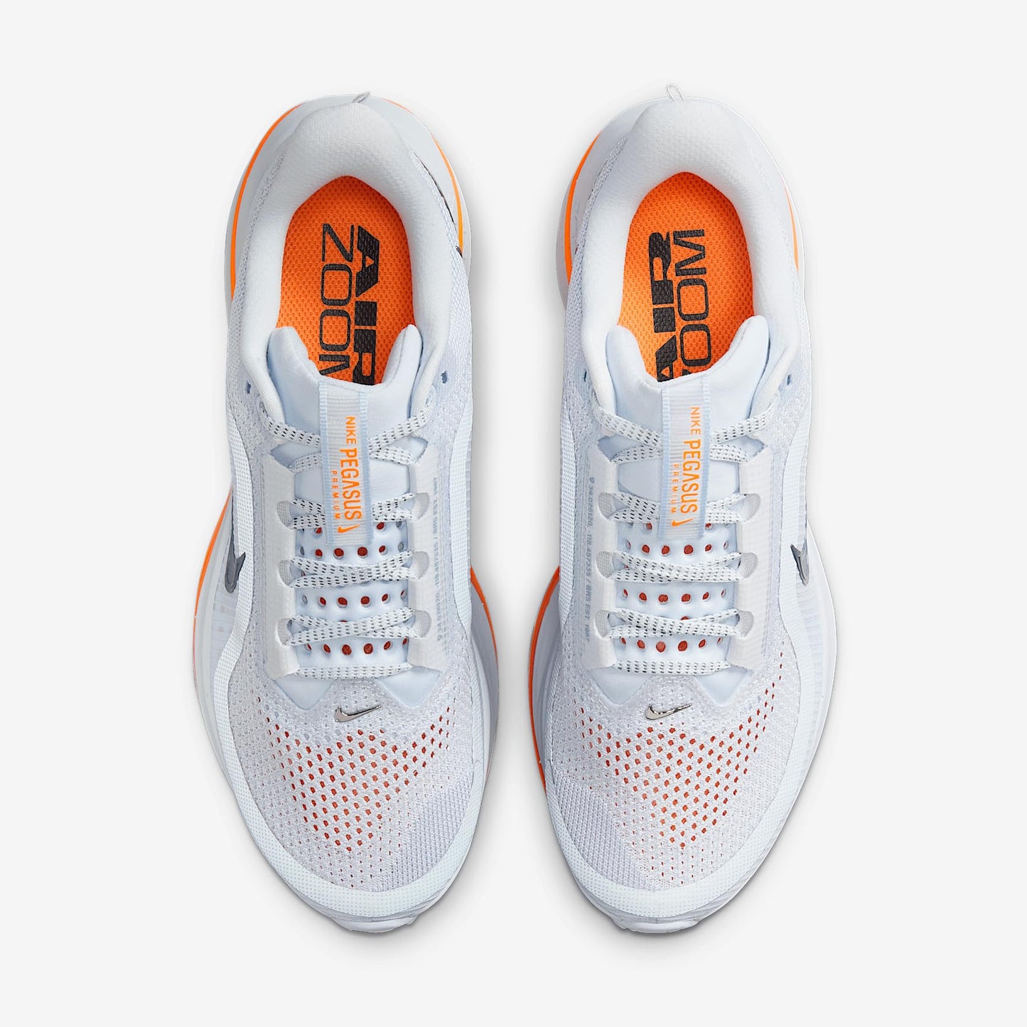 Nike Pegasus Premium Women's Road Running Shoes (HQ2593-001, Football Grey/Total Orange/Summit White/Multi-Color) Size 6