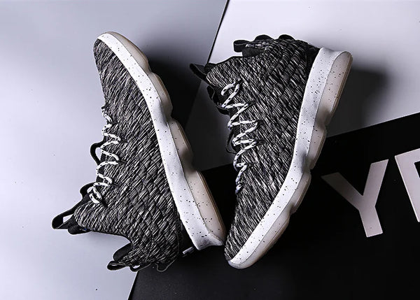 Cushioned High-Top Basketball Shoes for Outdoor Sports