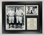 Legends Never Die New York Yankees Lou Gehrig and Babe Ruth Framed Photo Collage Bats 11x14-Inch (11097U)