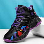 Korean Style Kids Basketball Shoes - Breathable Black/White