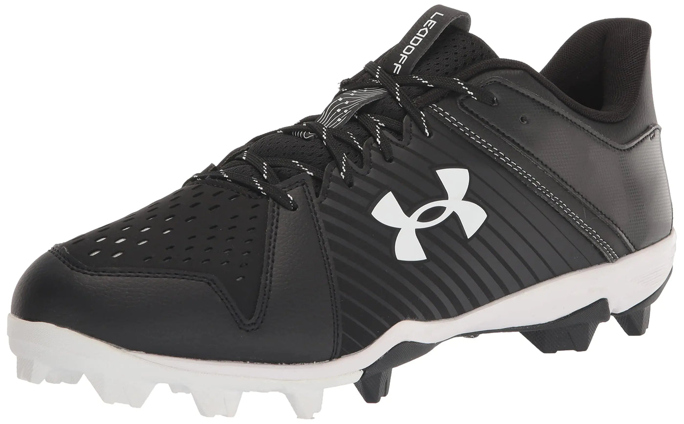 Under Armour Mens Leadoff Low Rubber Molded Baseball Cleat (001) Black/Black/White 10