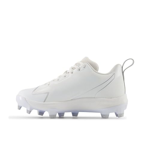 New Balance FuelCell Romero Duo V2 TPU Molded Baseball Shoe, White/Silver Metallic, 6.5 US Unisex Big Kid