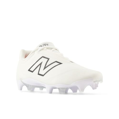 New Balance Women's BurnX4 Lacrosse Shoe, White/Black, 6