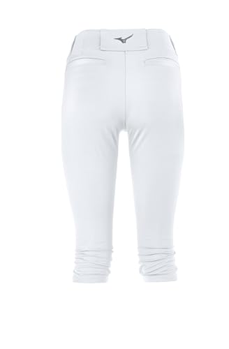 Mizuno Womens Prospect Softball Pant, White, Medium US