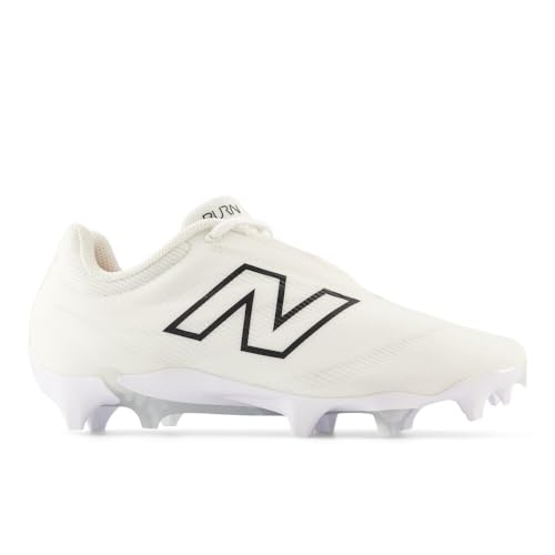 New Balance Women's BurnX4 Lacrosse Shoe, White/Black, 6