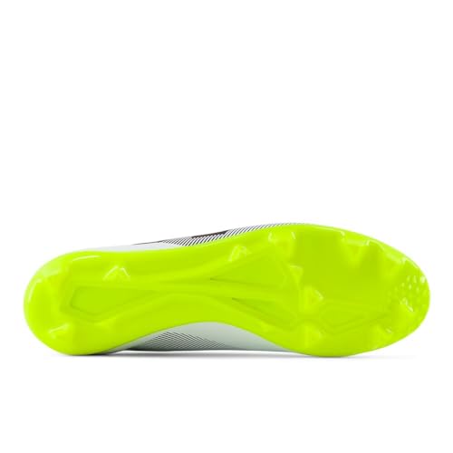 New Balance Unisex Furon Dispatch Fg V7+ Soccer Shoe, White/Hi-Lite/Neon Pink, 9 US Men