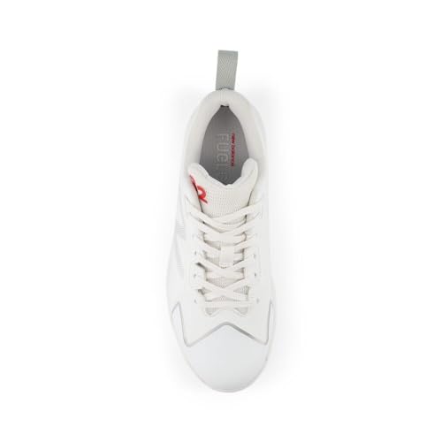 New Balance FuelCell Romero Duo V2 TPU Molded Baseball Shoe, White/Silver Metallic, 6.5 US Unisex Big Kid