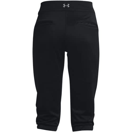 Under Armour Women's Vanish Softball Beltless Pants, Black (001)/Baseball Gray, Small
