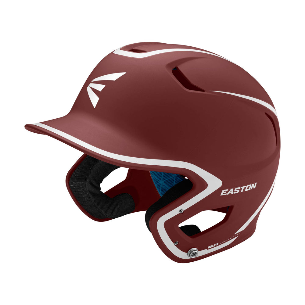 Easton | Z5 2.0 Batting Helmet | Baseball | Senior (7 1/8" - 7 1/2") | Matte Two-Tone Maroon/White