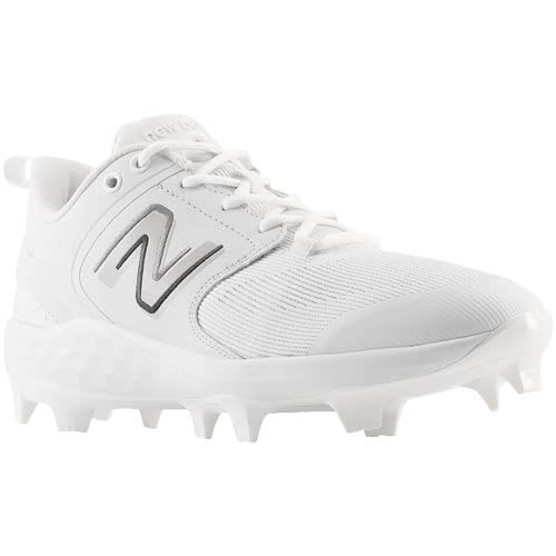 New Balance Men's Fresh Foam 3000 V6 Molded Baseball Shoe, White/White, 14