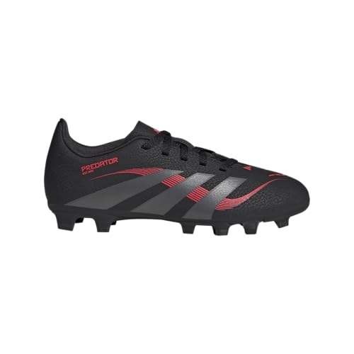 adidas Club Predator Firm Multi Ground Sneaker, Black/Grey/Lucid Red, 13 US Unisex Little Kid