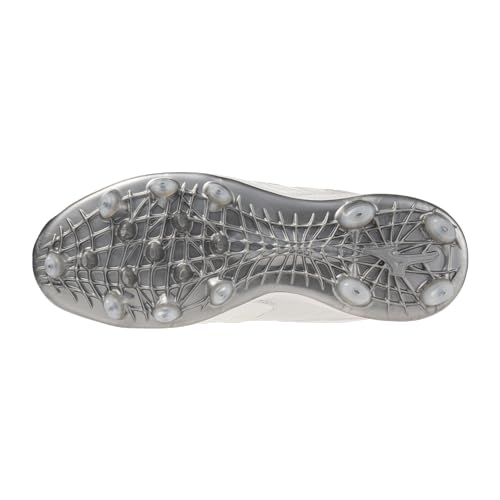 Mizuno Pro FP Low Women's TPU Fastpitch Cleat, White/Silver, 7.5