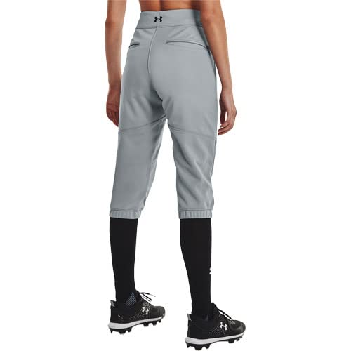Under Armour Women's Vanish Softball Beltless Pants, Baseball Gray (075)/Black, Large