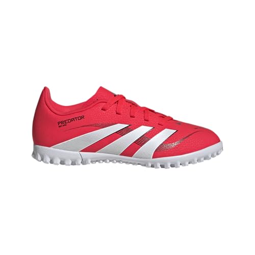 adidas Club Predator Turf Sneaker, Lucid Red/White/Black, 13 US Unisex Little Kid
