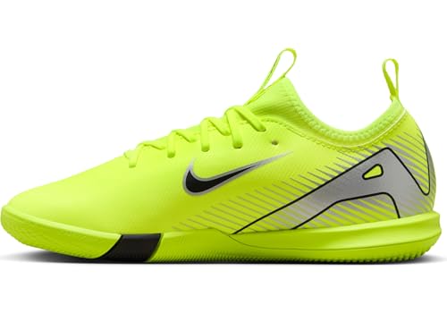 Nike Jr. Mercurial Vapor 16 Academy Little/Big Kids' IC Low-Top Soccer Shoes (FQ8411-700, Volt/Black) Size 3.5