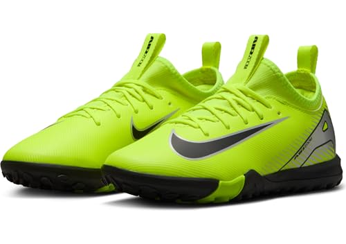 Nike Jr. Mercurial Vapor 16 Academy Little/Big Kids' TF Low-Top Soccer Shoes (FQ8284-700, Volt/Black) Size 5.5