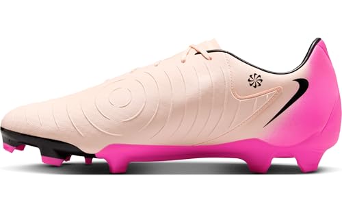 Nike Phantom GX 2 Academy MG Low-Top Soccer Cleats (FD6723-800, Crimson Tint/Pink Blast/Black) Size 7.5