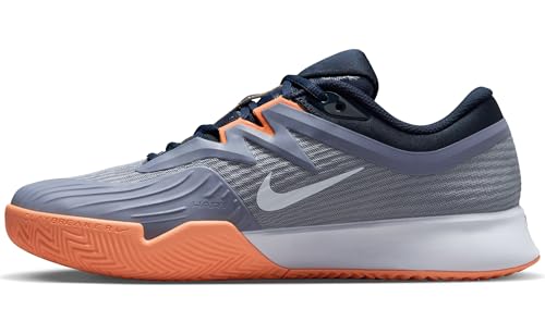 Nike Vapor Pro 3 Men's Clay Court Tennis Shoes (HQ6034-400, Ashen Slate/Obsidian/Light Armory Blue/Football Grey) Size 10.5