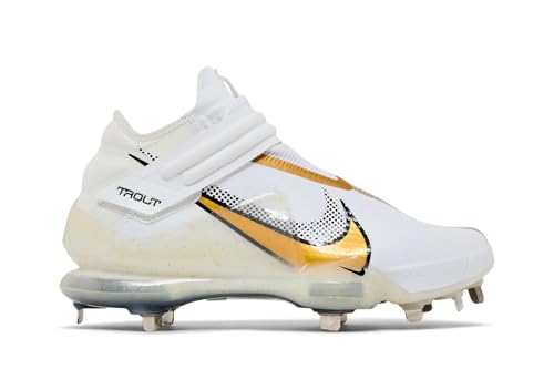 Nike Force Zoom Trout 7 Men's Baseball Cleats 'White Gold' (Cl3134-106) - Size 8