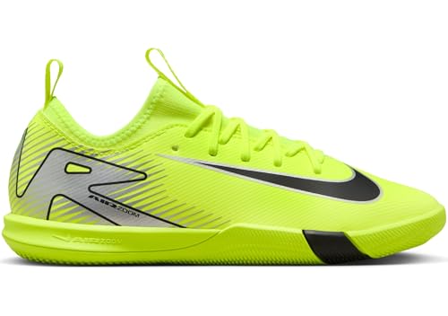 Nike Jr. Mercurial Vapor 16 Academy Little/Big Kids' IC Low-Top Soccer Shoes (FQ8411-700, Volt/Black) Size 3.5