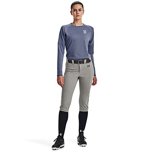 Under Armour Womens Utility Softball Pants 22, (075) Baseball Gray / / Black, Small