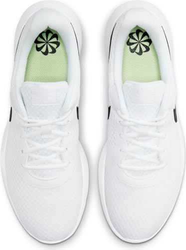 NIKE Men's Low-Top Sneaker, White Black Barely Volt, 14