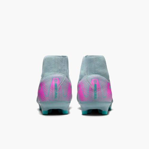Nike Mercurial Superfly 10 Academy MG High-Top Soccer Cleats (FQ1456-301, Ocean Cube/Pink Blast) Size