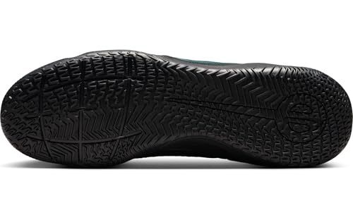 Nike Tiempo Legend 10 Academy Indoor/Court Low-Top Soccer Shoes (DV4341-002, Black/Deep Jungle/Black) Size 10.5