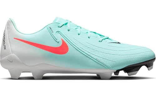 Nike Phantom GX 2 Academy MG Low-Top Soccer Cleats (FD6723-300, Mint/Off Noir/Atomic Red) Size 7