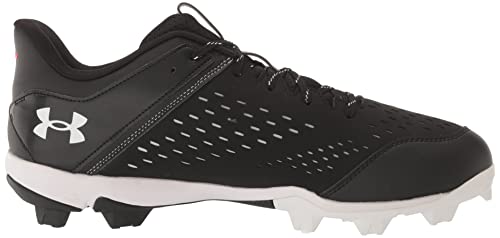 Under Armour Men's Leadoff Low Rubber Molded Baseball Cleat, (001) Black/Black/White, 12