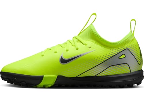 Nike Jr. Mercurial Vapor 16 Academy Little/Big Kids' TF Low-Top Soccer Shoes (FQ8284-700, Volt/Black) Size 5.5