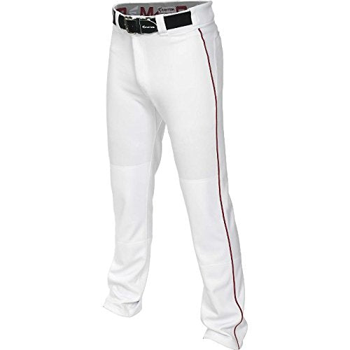 Easton Adult Mako 2 Piped Baseball Pants White | Maroon SM