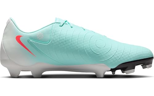 Nike Phantom GX 2 Academy MG Low-Top Soccer Cleats (FD6723-300, Mint/Off Noir/Atomic Red) Size 7