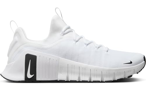 Nike Men's Free Metcon 6 Sneaker, White/Black/White, 13