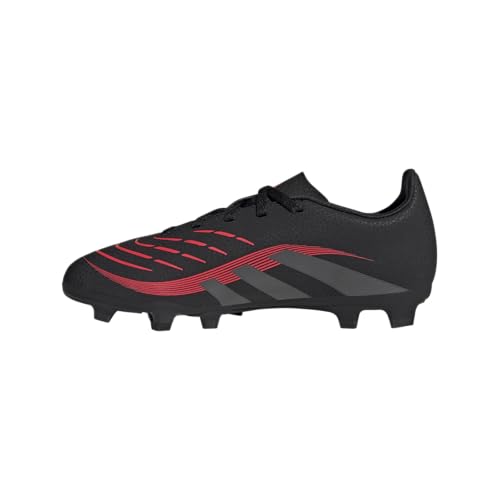 adidas Club Predator Firm Multi Ground Sneaker, Black/Grey/Lucid Red, 13 US Unisex Little Kid