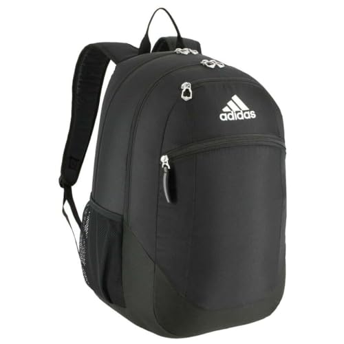 adidas Striker Team Sports Backpack for Soccer and More, Workout Bag for Men and Women, Black/White, One Size