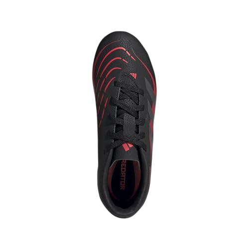 adidas Club Predator Firm Multi Ground Sneaker, Black/Grey/Lucid Red, 13 US Unisex Little Kid