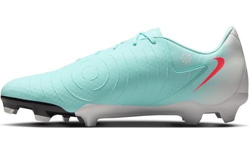 Nike Phantom GX 2 Academy MG Low-Top Soccer Cleats (FD6723-300, Mint/Off Noir/Atomic Red) Size 7