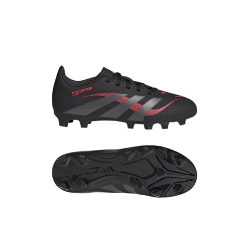adidas Club Predator Firm Multi Ground Sneaker, Black/Grey/Lucid Red, 13 US Unisex Little Kid