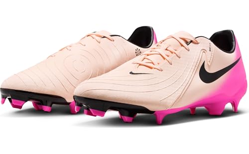 Nike Phantom GX 2 Academy MG Low-Top Soccer Cleats (FD6723-800, Crimson Tint/Pink Blast/Black) Size 7.5