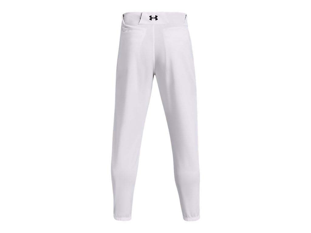 Under Armour Men's Utility Baseball Pant Closed 22, (100) White / / Black, Medium