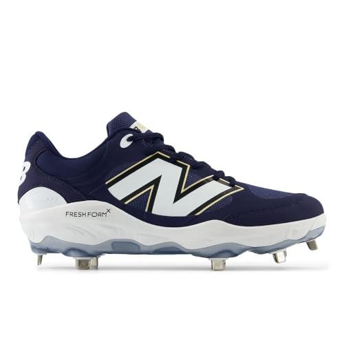 New Balance Men's Fresh Foam X 3000 V7 Baseball Shoe, Team Navy/White, 10