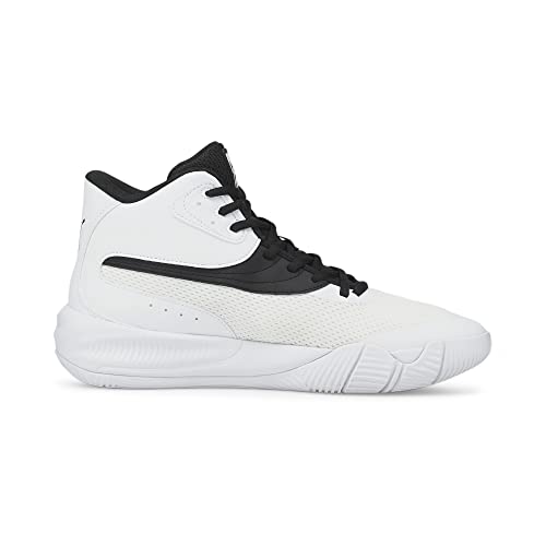 New Puma Men's Triple Mid Basketball Shoe Puma White/Puma Black 11