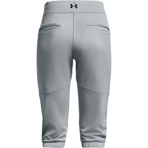 Under Armour Women's Vanish Softball Beltless Pants, Baseball Gray (075)/Black, Large