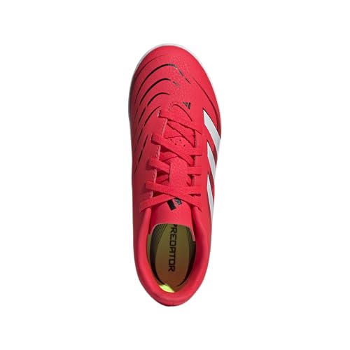 adidas Club Predator Turf Sneaker, Lucid Red/White/Black, 13 US Unisex Little Kid