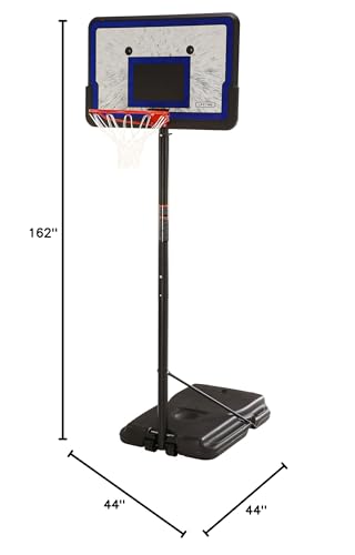 Lifetime Height Adjustable Portable Basketball System, 44 Inch Backboard